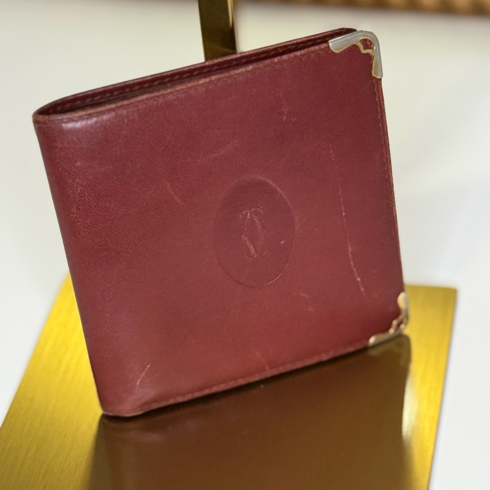 Cartier Burgundy Leather Wallet